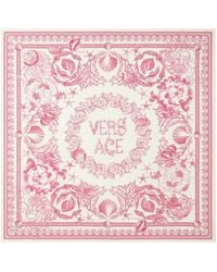 Versace - Underwater Barocco Silk Scarf - Lyst