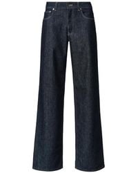 Fabiana Filippi - Contrast-Stitch Wide-Leg Jeans - Lyst