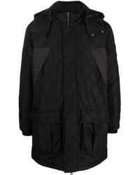 EA7 - Logo-Patch Hooded Jacket - Lyst