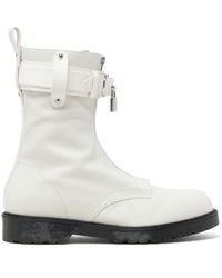 JW Anderson - Padlock Leather Combat Boots - Lyst