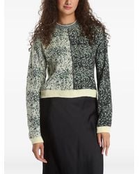 Desigual - Pull Bicolore À Fleurs Imprimées - Lyst