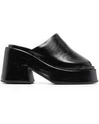 Ganni - 95Mm Leather Sandals - Lyst