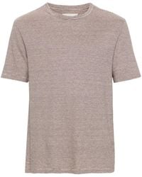 Officine Generale - Striped Linen Blend T-shirt - Lyst