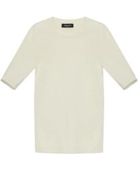 Fabiana Filippi - Tulle-Trim Knitted T-Shirt - Lyst