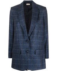 Zadig & Voltaire - Check-pattern Wool Blazer - Lyst