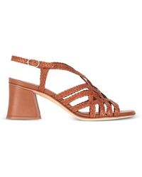 LA ROSE - Woven Cage-Strap Sandals - Lyst