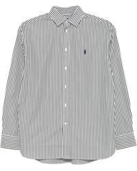 Polo Ralph Lauren - Vertical-Stripe Logo-Embroidered Shirt - Lyst