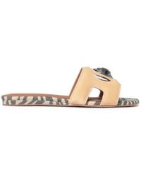 Kurt Geiger - Eagle-Head Flat Sandals - Lyst
