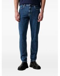 KARL LAGERFELD - Logo-Patch Straight-Leg Jeans - Lyst