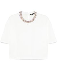 Maje - T-Shirt Con Decorazione - Lyst