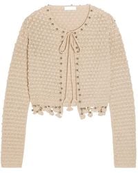Rabanne - Bead-Embellished Crochet Cardigan - Lyst