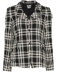COMME DES GARÇON BLACK - Blazer À Carreaux - Lyst