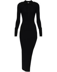Courreges - Ribbed-Knit Button-Up Dress - Lyst