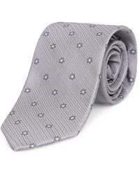 Michael Kors - Herringbone-Pattern Floral-Jacquard Tie - Lyst