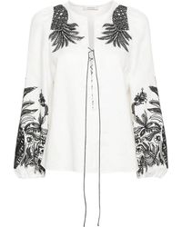 Dorothee Schumacher - レースアップ リネンブラウス - Lyst