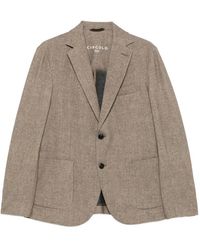 Circolo 1901 - Herringbone-Pattern Single-Breasted Blazer - Lyst