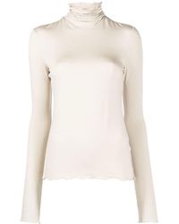 Eleventy - Ruched High-neck T-shirt - Lyst