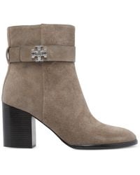 Tory Burch - Turnlock Suede Ankle Boots - Lyst