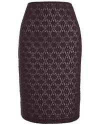 12 STOREEZ - Primrose Lace Midi Skirt - Lyst