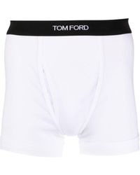 Tom Ford - Boxer en coton stretch à taille à logo - Lyst