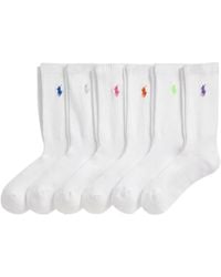 Polo Ralph Lauren - Pack de seis pares de calcetines con bordado Polo Pony - Lyst