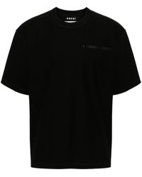 Sacai - Seam-Detail Cotton T-Shirt - Lyst