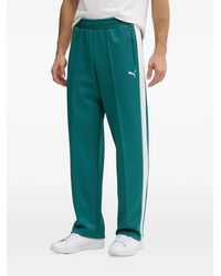 PUMA - Pantalones De Chándal T7 Con Logo Bordado Y Raya Lateral - Lyst