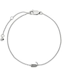 Monica Vinader - Initial J Chain Bracelet - Lyst