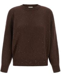 Brunello Cucinelli - Diamante Sequin-Embellished Sweater - Lyst