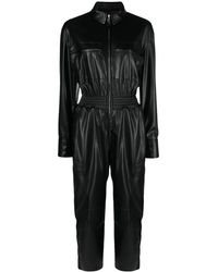 Stella McCartney - Altermat Elasticated-Waist Faux-Leather Jumpsuit - Lyst
