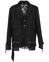 Midorikawa - Blazer Con Detalle De Encaje - Lyst