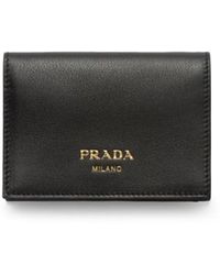 Prada - Portemonnaie Mit Logo-Prägung - Lyst