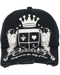 VAQUERA - Graphic-Print Distressed Baseball Cap - Lyst