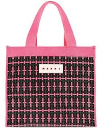 Marni - Bolso shopper de mezcla de algodón - Lyst