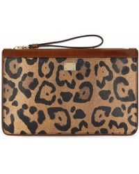 Dolce & Gabbana - Crespo Kulturbeutel Mit Leoparden-Print - Lyst
