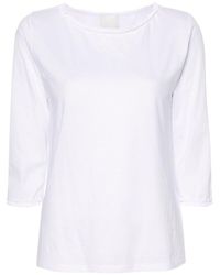 Allude - Ruffled Cotton T-shirt - Lyst
