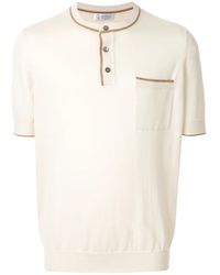 Brunello Cucinelli - Henley Knitted T-Shirt - Lyst