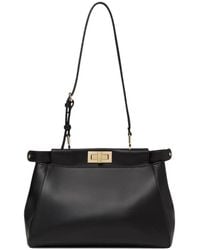 Fendi - My Peekaboo Small Leather Handbag - Lyst