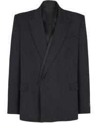 Balmain - Grain-De-Poule Wollen Jack - Lyst