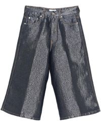 Ganni - Denim Bermuda - Lyst