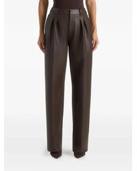 Manière De Voir - Pleated Faux-Leather Trousers - Lyst