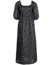 Anjuna - Floral-print Long Cotton Dress - Lyst