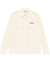 Aspesi - Logo-Patch Epaulette Shirt - Lyst