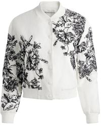 Alice + Olivia - Keri Embroidered Varsity Jacket - Lyst