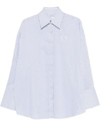 GIUSEPPE DI MORABITO - Striped Logo-Detail Shirt - Lyst