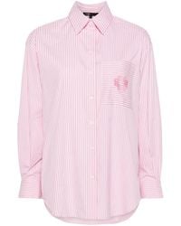 Maje - Camisa a rayas con bordado Clover - Lyst