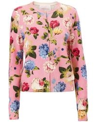 Carolina Herrera - Floral-Print Cardigan - Lyst
