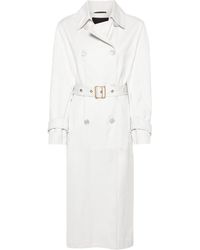 Moorer - Twill Double-breasted Trench Coat - Lyst