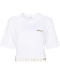 Patrizia Pepe - T-Shirt mit Nieten - Lyst