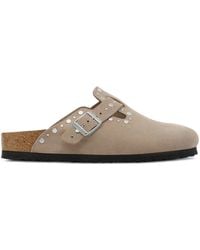 Birkenstock - Boston Studded Suede Sandals - Lyst